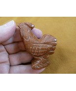 Y-CHI-RO-707 Orange ROOSTER bird roosters gemstone carving chicken hen F... - £13.96 GBP