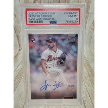 Spencer Strider 2022 Topps Stadium Club RC Auto PSA 8 - Atlanta Braves - $61.06