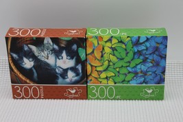Cardinal Jigsaw Puzzle 300 Piece Butterflies/Black and White Kittens 14&quot;... - £7.09 GBP