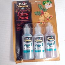 Tulip Treasures Premium Fabric Paint Brilliant Jewel Emerald Silver Agat... - $45.00