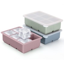 Silicone Ice Cube Trays 3 Pack - Large Size Silicone Ice Cube Molds With... - $28.99