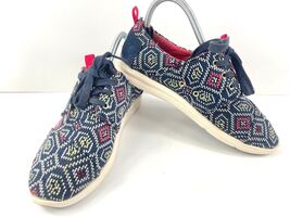 Toms Sneakers Women 7.5 M Del Rey  Shoes Blue White Lace Up Casual Comfort - €16,96 EUR