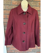 Vintage Nautica Wool Blnd Peacoat Medium Pockets Lined Shoulder Pad Clas... - $32.30