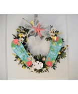 18" Flip Flop Tropical Wreath - $65.95