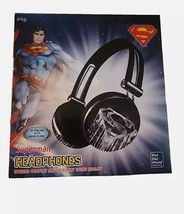 Superman On-Ear Headphones Black/Gray - Stylish &amp; Comfortable Sound Expe... - $97.46 MXN