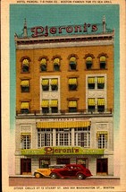 Linen Postcard - Hotel PIERONI-FAMOUS For Its Sea Grill, Boston, MASSBK54 - £4.35 GBP