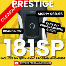 NEW Prestige 181SP Replacement Remote QWIK-SYNC DIY PROGRAMMING GUIDE - $29.95