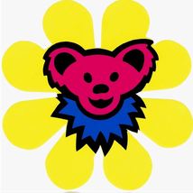 Grateful Dead  Dancing Bear Daisy Vinyl  Sticker Deadhead  Car Decal - $3.99