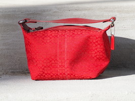 COACH Red Handbag Canvas Monogram  - £36.19 GBP