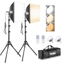 Softbox Photography Lighting Kit, 16&#39;&#39; X 16&#39;&#39; Professional Softbox Light... - $129.19