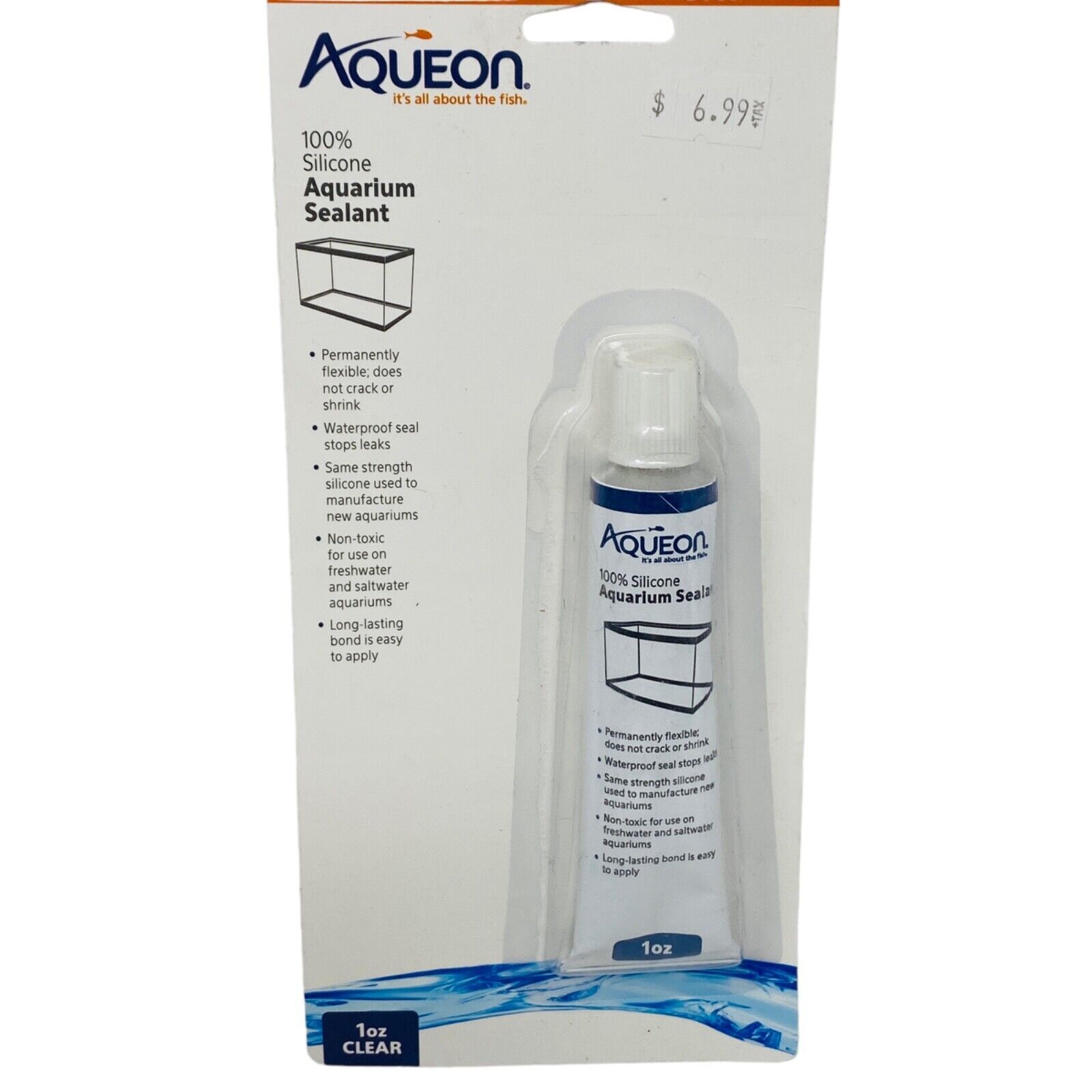Aqueon 100% Silicone Aquarium Sealant 1oz. clear For Aquariums - $4.94