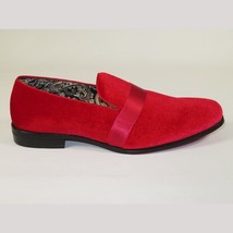 Mens AFTER MIDNIGHT Formal Stage Prom Award Tux shoes Velvet 6660 Christmas Red image 3