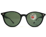 Ray-Ban Gafas Rb4305 601/9a Negro Pulido Redondo Verde Lentes Polarizadas - £103.89 GBP