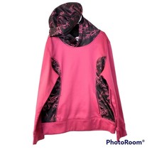 Girl&#39;s Danskin Now Hot Pink and Black Hoodie Sweatshirt Size Large 10/12 - £7.86 GBP