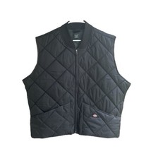 Dickies Vest Mens 2XL Black Diamond Quilted Water Repellent Full Zip - £22.53 GBP