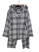 Lauren Ralph Lauren Medium Gray Plaid Brush Twill Pyjama Set - £28.31 GBP