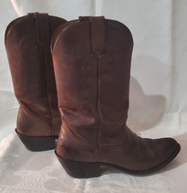 Durango Brown Leather Cowboy Boots Woman&#39;s Size 9M Broken In RD4112 - £30.37 GBP