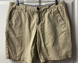 Merona Flat Front Chino Shorts Womens Size 8  Tan 8 inches Inseam - £4.68 GBP