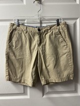 Merona Flat Front Chino Shorts Womens Size 8  Tan 8 inches Inseam - £4.62 GBP