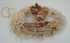 vintage handmade potpourri holder with heart box victorian shabby chic d... - $34.65