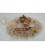 vintage handmade potpourri holder with heart box victorian shabby chic d... - $34.65