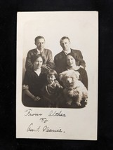 Early 1910s RPPC Dog &amp; Children ~ AZO Stamp Box ~ Unposted - £7.06 GBP