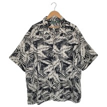 Cubavera Shirt Mens 2X Linen Palm Leaves Short Sleeve Button Up Hawaiian... - £19.89 GBP