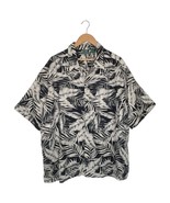 Cubavera Shirt Mens 2X Linen Palm Leaves Short Sleeve Button Up Hawaiian... - $35.19 CAD