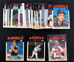 1986 Topps Tiffany Team Lot of 30 California Angels Carew Sutton Boone - Glossy  - £27.25 GBP