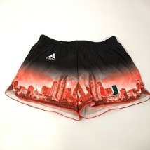 Miami Hurricanes Womens Shorts Small Adidas Orange Black 3&quot; Running Line... - $24.98