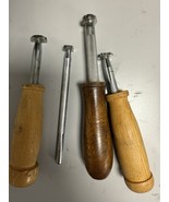 Vintage Tools Leather Craft embossing stamp, Bookbinding stamp 4pc Lot - $961.95 MXN