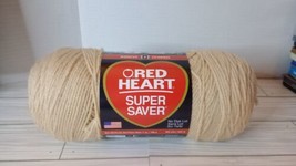 Red Heart Super Saver Yarn Skein Buff 7oz 100% Acrylic No Dye Lot 364 Yards - £5.23 GBP