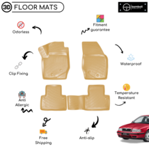 Vehicle Specific Rubber Beige Floor Mat for Skoda Octavia 1999 - 2004 - $93.95