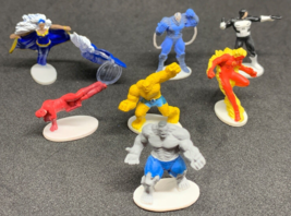 Lot of 8 Superhero Villain Marvel Tree House Zerboz Heroics Mini Micro Figure F4 - £17.86 GBP