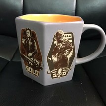 Collectible Disney Star Wars Hexagon Coffee Mug Gray/Orange Solo Chewbacca Lando - £14.94 GBP