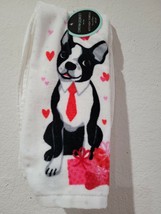 Cynthia Rowley Valentines Boston Terrier Dog Puppy Hearts Kitchen Towels... - £14.20 GBP