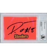 Diontae Johnson Autograph Pittsburgh Steelers Signed Football Pylon Beck... - £77.37 GBP