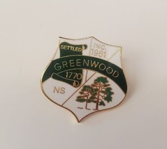 Town of Greenwood Nova Scotia Canada Souvenir Shield Lapel Hat Pin Inc. ... - £13.17 GBP
