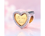 Shine Collection 18K Gold Overlay Sterling Silver In My Heart Charm - $18.20
