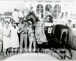 1977 - SEATTLE SLEW - Preakness Stakes Winners Circle - 10&quot; x 8&quot; - £15.80 GBP