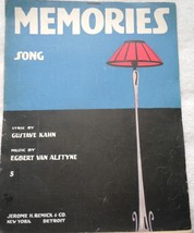 Vintage Memories b y Gustave Kahn Egbert Van Alstyne Sheet Music 1915 - £7.85 GBP