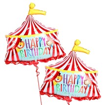 , Circus Tent Carnival Balloons - Gaint 30 Inch, Pack Of 2 | Carnival Theme Part - £11.74 GBP