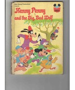 1978 Henny Penny and Big Bad Wolf Disney Hardcover Book - $9.89