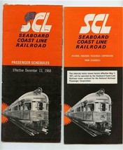 2 Seaboard Coast Line Railroad Passenger Schedules 1968 1971 - £14.73 GBP
