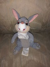 Disney Thumper Bambi Beanbag Plush 7&quot; Gray Rabbit Bunny Hare Stuffed Animal Made - £10.94 GBP