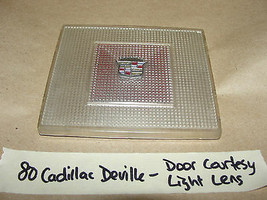OEM 80 Cadillac Deville RWD Door Panel Courtesy Light Lens Emblem Cover Trim - £27.37 GBP