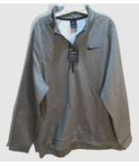 Nike Dri-Fit Therma Gray 1/4 Zip Pullover Men&#39;s New Training Apparel 2XL... - $48.74