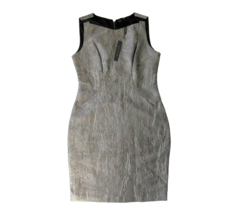 NWT Elie Tahari Trudy in Champagne Crinkle Textured Sleeveless Dress 10 $398 - $51.48