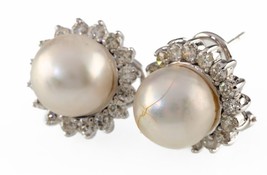 Authenticity Guarantee 
14k White Gold South Sea Cultured Pearl Earring Studs... - £2,786.48 GBP