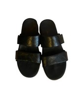 Vionic Slip On Sandals Black 8.5 straps adjustable - $20.70